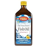 Carlson - The Very Finest Fish Oil, 1600 mg Omega-3s, Liquid Supplement, Norwegian, Wild-Caught, Sustainably Sourced , Lemon, 16.9 Fl Oz