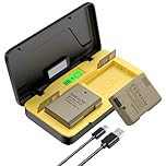 ENEGON EN-EL14 Battery (2 * 1680mAh) and 20W Fast Charger Set for Nikon D5600, D5100, D5200, D5300 D5500, D3100, D3200, D3300, D3400, D3500, Coolpix P7000 P7100 P7700 P7800 Camera with LCD Display