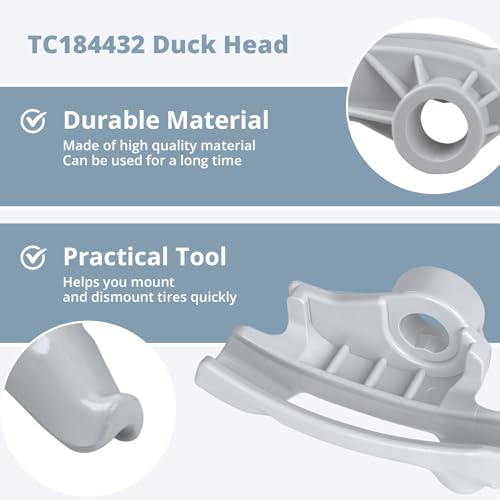 Image of Earthtec Tire Changer Nylon Mount /Demount Head Kit Replacement for Coats for Low Profile Tires Tire Changer Machine Duck Head Part# TC184432 8184432- Grey