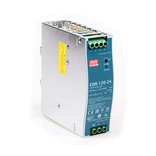 Mean Well EDR-120-24 120W 24VDC 5A AC/DC Industrial DIN Rail Power Supply