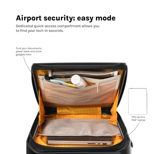 Image of MOKOBARA Aisle Cabin Pro Luggage Trolley Bag-57cm(41L),Polycarbonate Hardshell,Frosted Hardware,Dedicated Tech Compartment for 15.6 inch Laptop,YKK Zippers,TSA Lock, Silent Wheels (Money Moves)