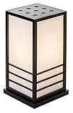  Fine Asianliving Lámpara de Mesa Japonesa de Madera y Papel de Arroz Miyazaki grande Negro A22xP22xA40cm Lámparas colgantes japonesas Luces japonesas Iluminación shoji japonesas Lámparas de pared