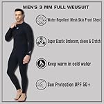 3mm Neoprene Full Wetsuit for Men, Premium Diving Snorkeling Surfing Swimming Suit - Image 2