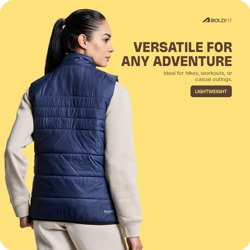 Image of Boldfit Sleeveless Jacket For Women Puffer Jacket For Women Winter Wear Winter Jacket High Neck Jackets For Women Insulated Winter Jacket For Women Monsoon Winter Wear For Women Jacket