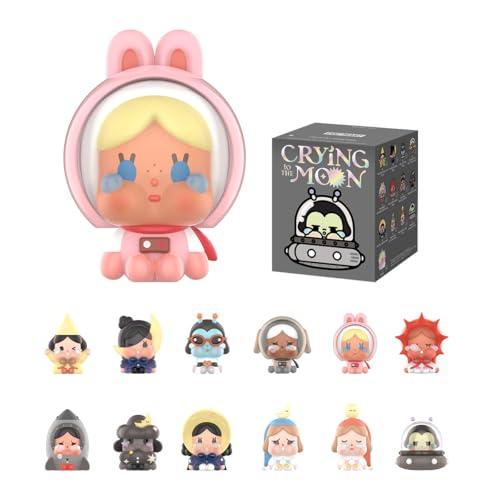 POP MART Crybaby Crying to The Moon-Sitting Series Blind Box Figures, Collectible Toys Home Decorations, Holiday Birthday Gifts for Girls and Boys, Single Box