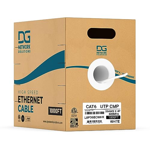 Cable DG Cat6 Plenum UTP 1000ft Blanco miniatura 1