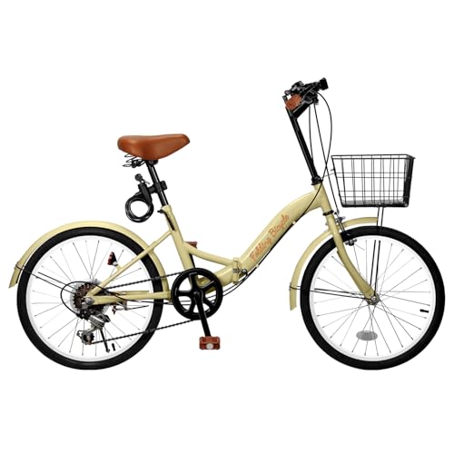 Mixiu 折りたたみ自転車 折り畳み自転車 20インチ 折畳み自転車 P-O8A 6段変速 塗装プロセスのアップグレード 高炭素鋼フレーム ハンドル・サドル高さ調整可能 前後泥除け装備 ワイヤーロック、ライト、カゴ、空気入れ付き 男女兼用 通勤 通学 旅