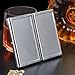 Cigarette Case Metal Holder for Regular King and 100's Size Can Hold 14 Cigarettes Double Sided Spring Clip Box Holds up to 80-100's Flip Open Pocket Bank Card case Cash Box(Silver， 100mm King Size)