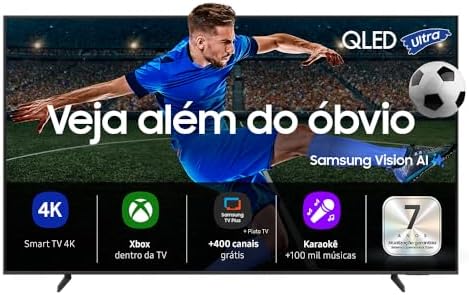 Samsung Vision AI TV 43" QLED Ultra 4K QEF1 2025, Pontos Quântico...