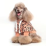 Furryilla Leopard Pink Puppy Chihuahua Dog Hoodies for Small Dogs Girl and Boy, Dog Cotton Hoodie Sw