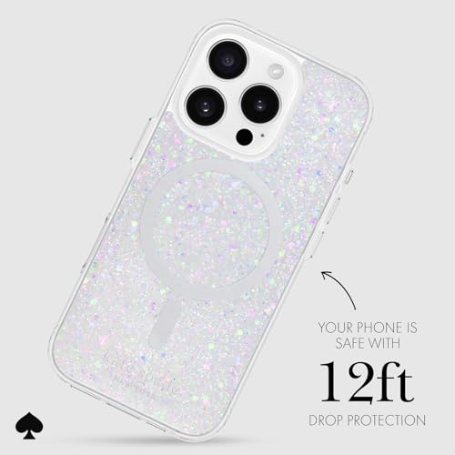 Kate Spade New York iPhone 16 Pro Case - Compatible with MagSafe - Designer Phone Case - Chunky Glitter Iridescent by Case-Mate - Image 3