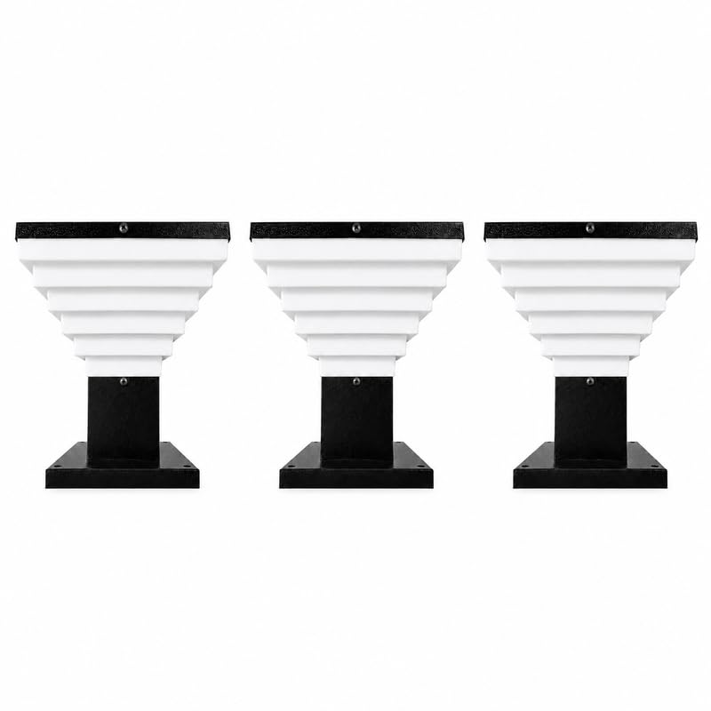 R.K PRIME Waterproof Gate Light for Main Gate Entrance, Outdoor Pillar Lamp, Gate Lamp for Garden & Boundaries Lights (Modern Design Stairs Shape, Pack of 3)-image-26