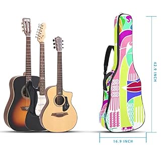 Housse de transport étanche pour guitare avec bandoulière réglable Motif abstrait, Multicolore 04, 42.9×16.9×4.7 in… - Les Beatles, Paul McCartney, John Lennon, RIngo Starr, George Harrison Housse de transport étanche pour guitare avec bandoulière réglable Motif abstrait, Multicolore 04, 42.9x16.9x4.7 in… – Image 5