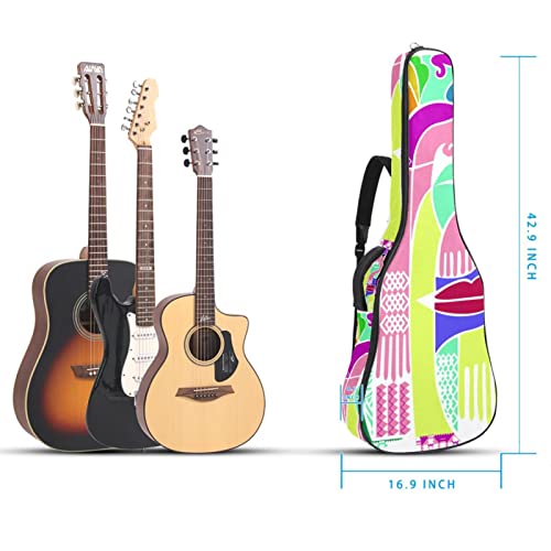 Housse de transport étanche pour guitare avec bandoulière réglable Motif abstrait, Multicolore 04, 42.9×16.9×4.7 in… - Les Beatles, Paul McCartney, John Lennon, RIngo Starr, George Harrison Housse de transport étanche pour guitare avec bandoulière réglable Motif abstrait, Multicolore 04, 42.9x16.9x4.7 in… – Image 6