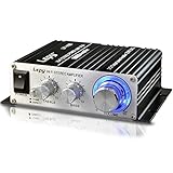 Mini Amplifier, FisherMo Home Audio Stereo Powerfull Bass Music Streaming Digital Class D Hi-Fi Power Amp for Speaker PC TV Cell Phone Car Vehicle