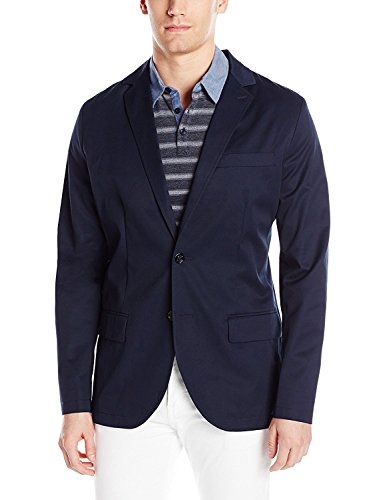 Nautica Men's Long Sleeve 2 Button Blazer, True Navy, XX-Large