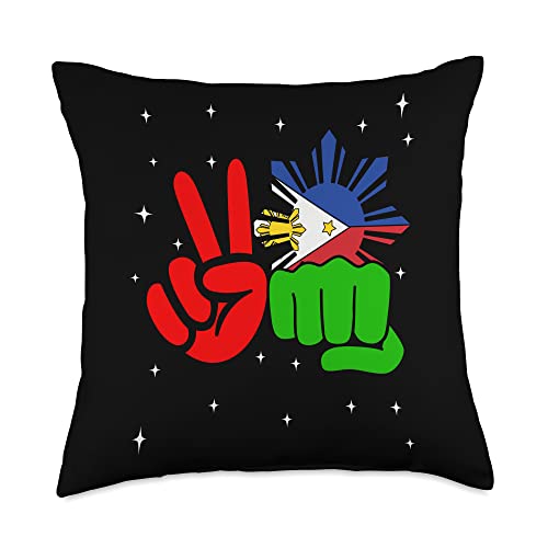 Marcos Duterte BBM Sara Filipino Filipina BBM Sara Marcos Duterte 2022 Pinoy Pinay Girl Woman Throw Pillow, 18x18, Multicolor