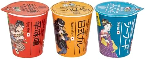 （03:30時点） TANAKA VALUE-PLUS TRADING Freedom Ramen ハラルカップめん 3種類【辛味噌・カレー・シーフード】×1セット 3個