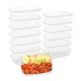 iHomeSet 30 Pack 34 Oz Plastic Meal Prep Containers with Lids, Disposable Food Storage Containers, S