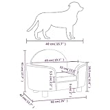 vidaXL Hundebett, Hundekissen mit weicher Polsterung, Hundesofa Hundecouch für kleine Hunde Haustiere, Haustierbett Katzenbett, Blau Samt