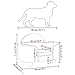 vidaXL Hundebett, Hundekissen mit weicher Polsterung, Hundesofa Hundecouch für kleine Hunde Haustiere, Haustierbett Katzenbett, Blau Samt