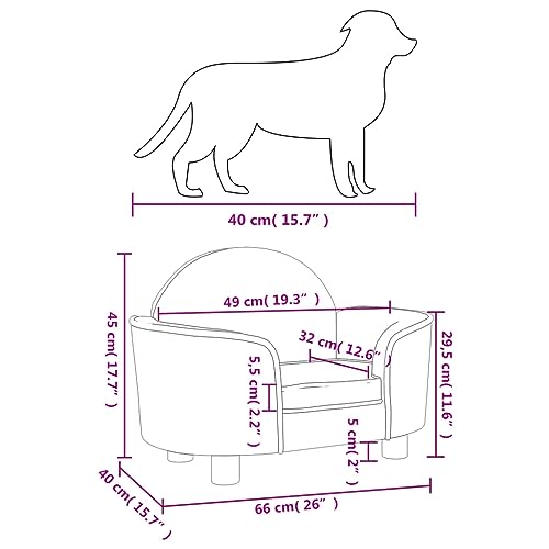 vidaXL Hundebett, Hundekissen mit weicher Polsterung, Hundesofa Hundecouch für kleine Hunde Haustiere, Haustierbett Katzenbett, Blau Samt