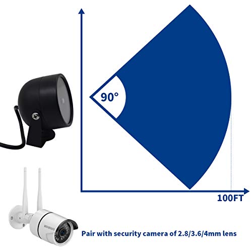 {4 Led Waterproof } Ir Illuminator High Power Wide Angle Long Range Infrared Light, 120Ft 850Nm Ir Flood Lights With Power Adapter For Night Vision Cctv & Ip Security Camera, Outdoor/Indoor Use #TOP4