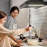 Ciarra 90cm Cooker Hood CBCB9102P Smart App WIFI Touch Control 650m³/h Recirculating&Ducting Wall Mount Hood Kitchen Extractor Fan 4-Speed with Booster Function Dimmable LED Lights - Image 7