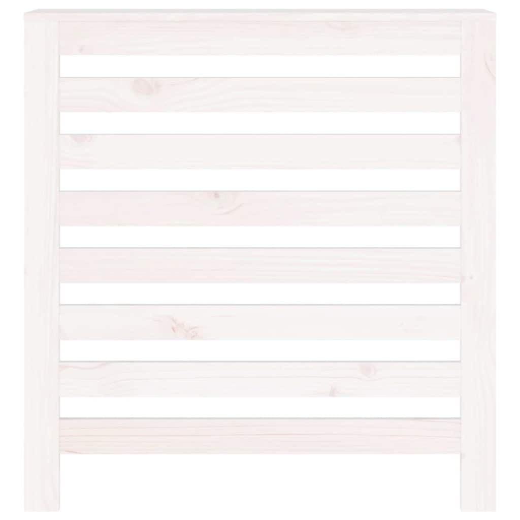 Copertura per termosifone, bianco, 79,5 x 19 x 84 cm, in legno di pino