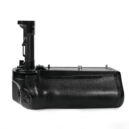 R5 Mark II Battery Grip replace BG-R20Compatible with Canon EOS R6 Mark III /R6 Mark II /R5 Mark II Cameras Can accommodate 2 LP-E6/N/NH Rechargeable Lithium-ion Batteries for Long-Term Shooting.