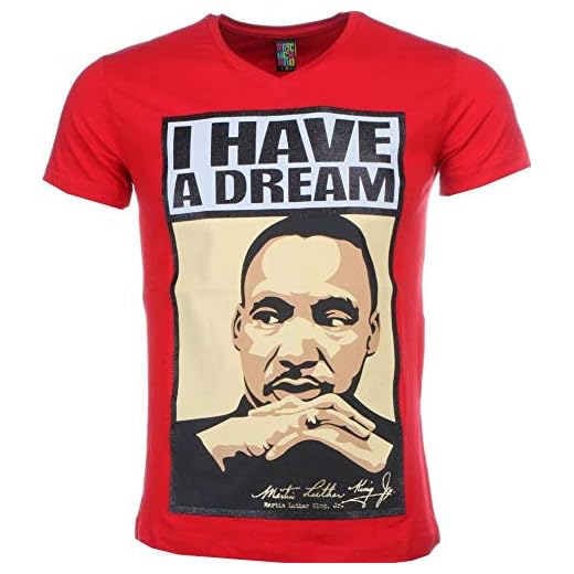 T-shirt - Martin Luther King Jag har en dröm Print - Röd