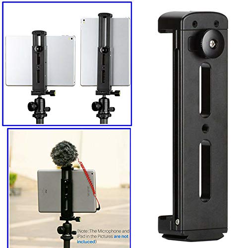 Preisvergleich Produktbild WHuiHui Aluminium Pad Stativhalterung, Metall Tablet Stativ Adapterhalter mit Schnellwechselplatte 1 / 4 '' Schraubbefestigung Universal für iPad Mini / iPad 4 / iPad Pro / Surface Pro