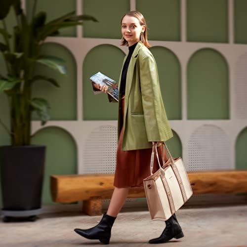 Missnine Bolsa de lona para laptop de 15.6 pulgadas para mujer, bolsa de trabajo