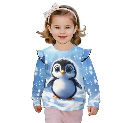 Toddler Girls Sweatshirt Long Sleeve Ruffle Pullover 1-8 Years Tops
