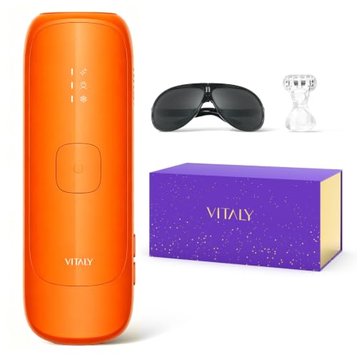 IPL Laser Hair Removal Device For Women: Permanent Hair Removal with Ice Cooling, Safe Skin Sensor & Auto Flashing & Nearly Painless & Long-Lasting Results For Fast Full Body, Holiday Gifts (Purple)