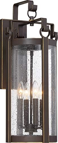 Minka Lavery 72693-226 Somerset Lane Outdoor Wall Sconce, 4-Light 240 Watts (25" H x 10" W), Dakota Bronze