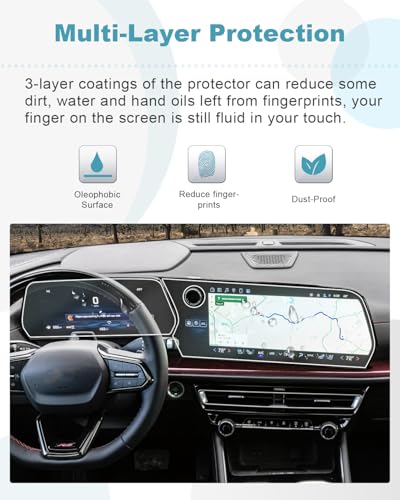 Image of CDEFG 4PCS for 2024 2025 2026 Chevy Traverse Screen Protector for Chevrolet Traverse 2026 2025 2024(17.7In Navi+11In Dash), 2026 2025 2024 Chevy Traverse LS /LT /Z71 /RS /High Country Accessories