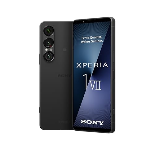 Sony Xperia 1 VII - 6,5" 19,5:9 FHD+ HDR OLED 120Hz, Dreifachobjektiv mit Ultraweitwinkel-Objektiv, 3,5mm Audio, Android 15, IP65/68, Dual SIM, Slate Black