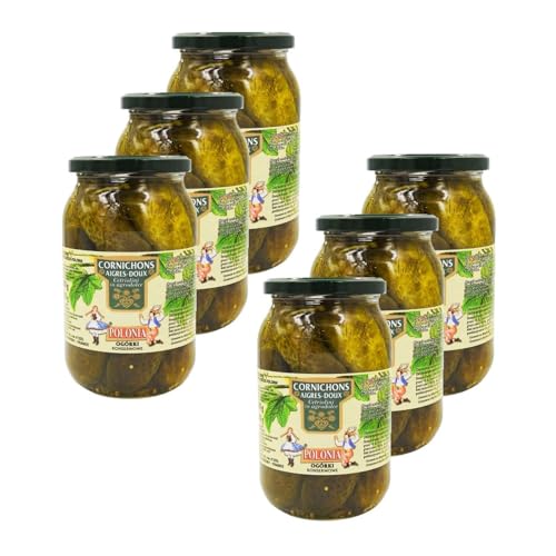 Ogorki - Lot 6x Cornichons aigres doux - Ogorki - bocal 490g