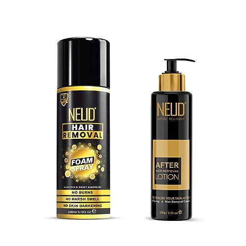 Image of NEUD Hair Removal Foam Spray 200ml and After-Hair-Removal Skin Lotion 100g