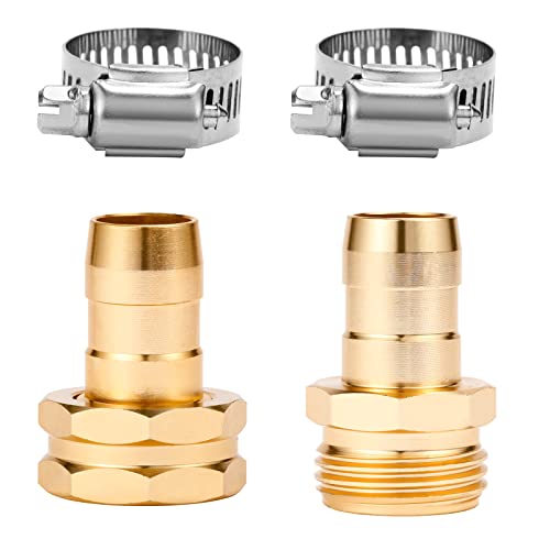 Sanpaint Garden Hose Repair Connector With Clamps, Fit For 3/4" Or 5/8" Garden Hose Fitting, 4 Set #TOP2