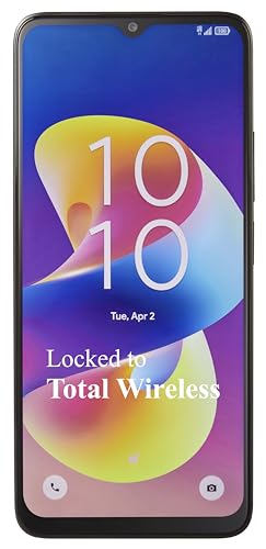 Total Wireless TCL 50 LE Prepaid Smartphone 64GB, Android 14, 4000mAh Battery, 6.6” HD+ Display | Affordable 4G LTE Prepaid Cell Phone by ALCATEL | Prepaid Activation