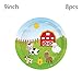 lhmlyl Papierowe talerze urodzinowe na urodziny dziecka Farm Animal Birthday Party dostarczenie papierowych serwetek Farm Decor urodziny naczynia jednorazowe talerzyki farma Tablecloth Cup-8 szt. 9 cali płyty