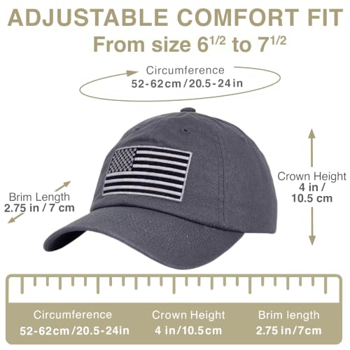 Image of E BY ELIDAN USA Hat, Embroidered American Flag Baseball Cap for Men Women