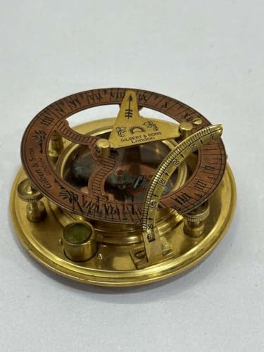 Brújula de latón vintage de 3 pulgadas miniatura 2