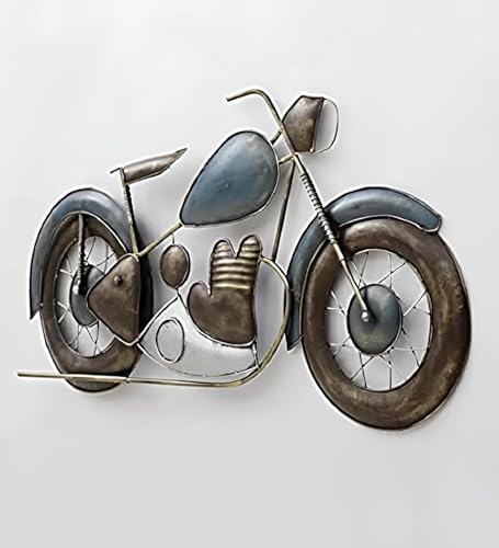 Image of PEDEX - Multicolor Stylish Metal Wall Bullet Bike Wall Hanging Home Decor Wall Sculptures for Living Room, Bedroom, Office, Hotel (28x2x16 inch)