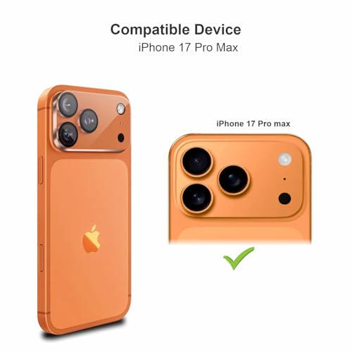 Image of SupCares Premium Camera Lens Protector Tempered Glass Compatible For iPhone 17 Pro Max With Installation Kit | Edge to Edge Coverage | Transparent | Pack of 2