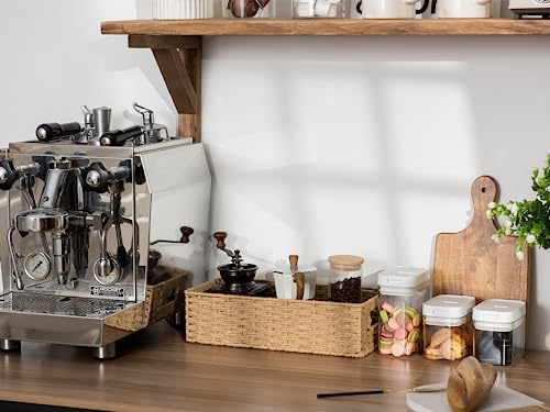 image for StorageWorks Toilet Paper Basket with Built-in Handles, Light Brown Ro