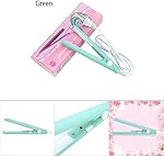 4Colors 2 en 1 Mini Redresseur de cheveux Céramique Tourmaline Assiette Beauté Plat Fer Chauffage Curler pour cheveux rapides Styling Travel Friendly Lightweight Design (US Prise)