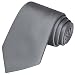 KissTies Gray Tie Sage Grey Solid Necktie Satin Wedding Ties
